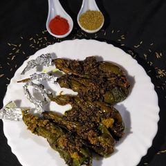 A picture of Bharwa baigan.