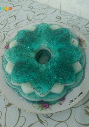 عکسی از دستور ژله تخم شربتی با پاناکوتای وانیلی😋
