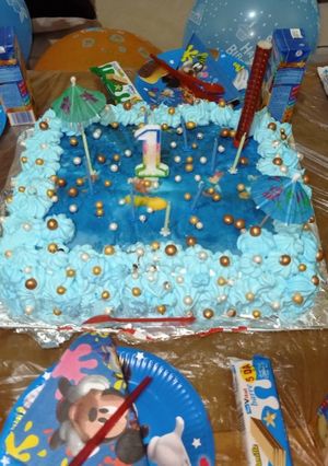 صورة لوصفة كيكة عيد ميلاد🎈🎊🎉🎁 ابني حبيبي👶😍🥰