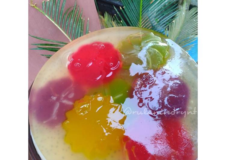 Resep Puding kaca bunga | Cara Bikin Puding kaca bunga Yang Enak dan Simpel