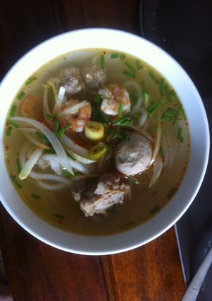 Hình của món Bánh canh bột lọc ngẫu hứng.