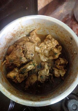 A picture of Jeera chicken.
