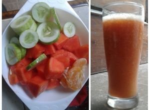 Foto resep Jus tiparuk😊(timun paya jeruk)