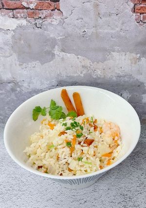 烏魚子蝦仁炒飯 的食譜成品照片