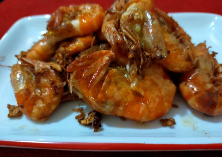 Bahan memasak Udang goreng yang enak