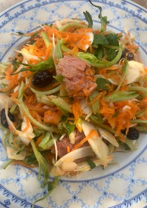 A picture of Mixed Salad with Canned Beef.