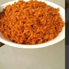 A picture of Cheap jellof rice.