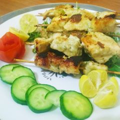A picture of Chicken malai boti.