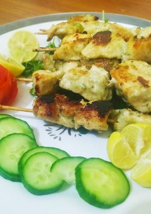 A picture of Chicken malai boti.
