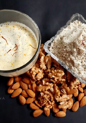 A picture of Kesar Badam Akhrot Health Drink Premix.
