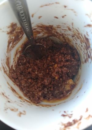 Una foto de Porridge vegano de avena y cacao