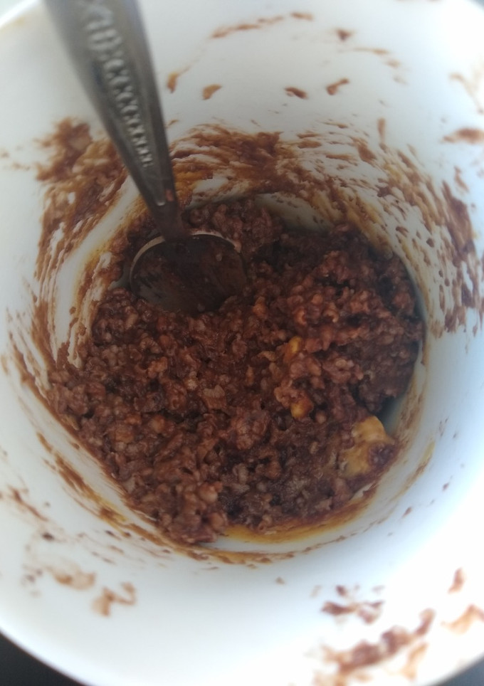 Una foto de Porridge vegano de avena y cacao