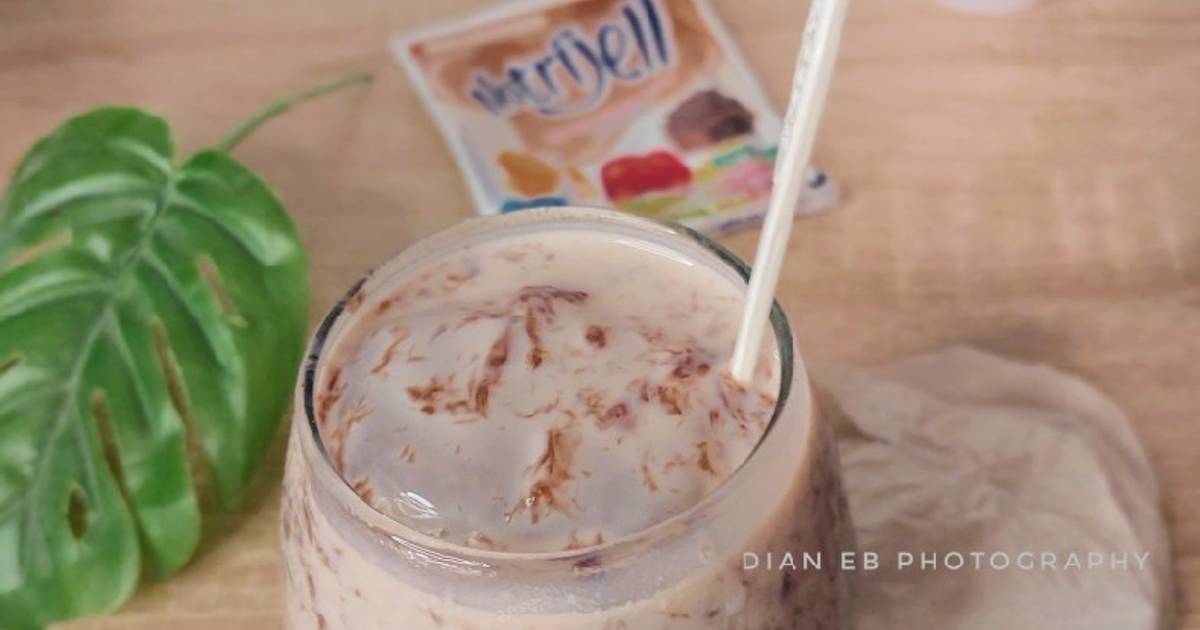 Cara Membuat Es Lumut Nutrijel Resep Es Lumut Coklat oleh Dian Mavizsof - Cookpad