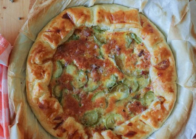 Steps to Make Favorite Torta salata con zucchine e pancetta • senza glutine ❤️