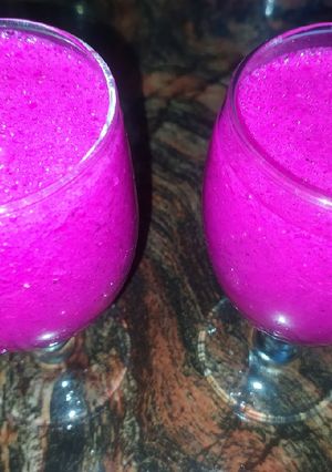 Foto resep Jus buah naga yakult
