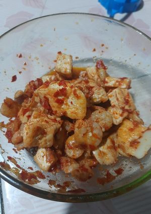 Foto resep Udang sambal tahu