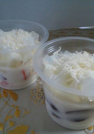 Foto resep [CookiesJunkie] Salad buah yogurt lychee drink