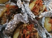 Una foto de champiñones con chipotle