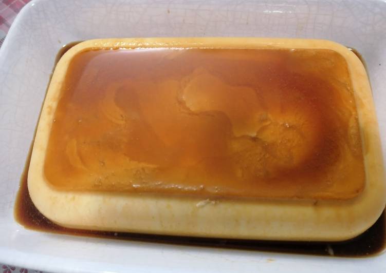 100. Flan de queso sin horno y sin huevo