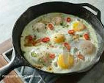 Update, Prepare Recipe Egg breakfast with tomatoes and potatoes Savory Delicious