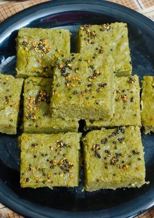 A picture of Mung bean dhokla.