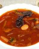 Постный борщ с грибами и грушами | Lean borsch with mushrooms and pears