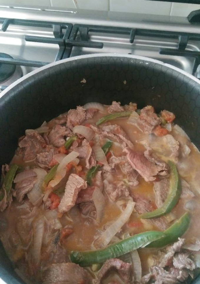 Una foto de Bistec a la mexicana