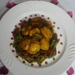 A picture of Fried chilli paneer.
