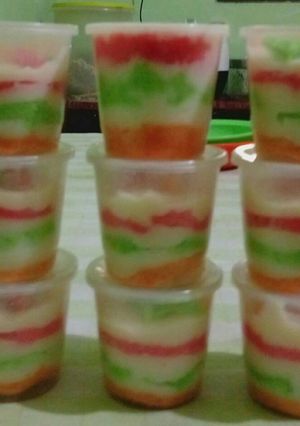 Foto resep Cheese cake rainbow kefir lumer