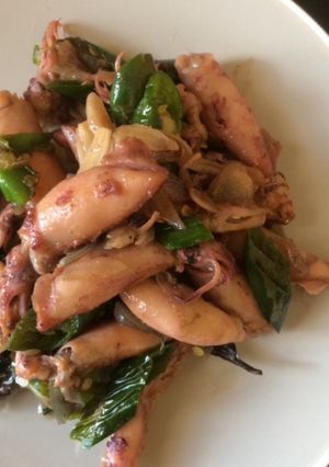 Foto resep Cumi cabe hijau