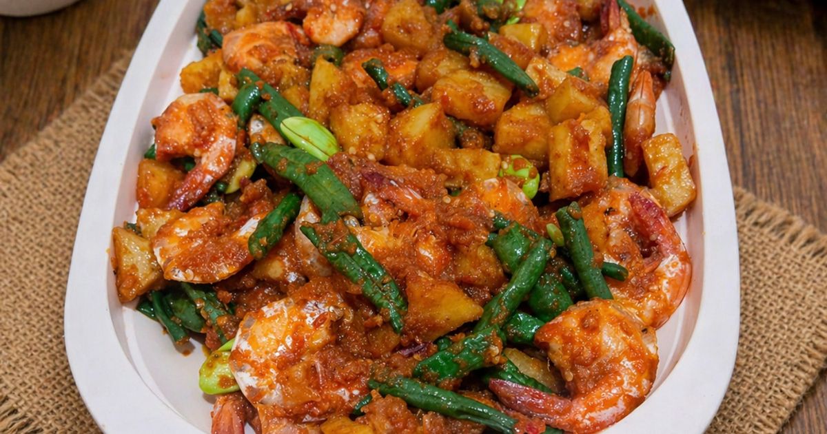 Udang Kentang Sambal Pedas