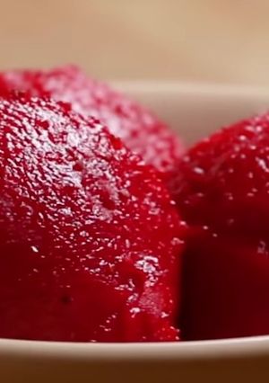 A picture of 2 - Ingredient Strawberry Sorbet.