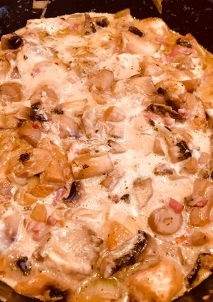 Une photo de Champignons sauce aux allumettes