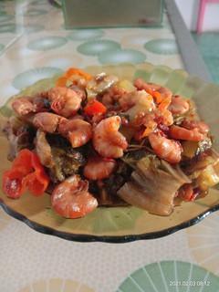 Foto resep 40. Judul : Tumis udang sawi jerok