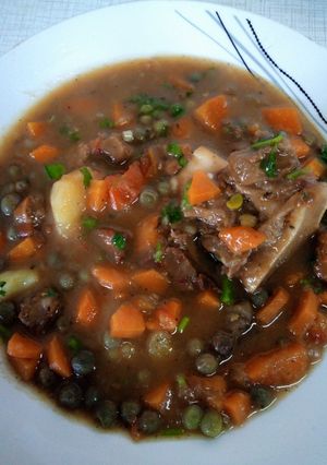 A picture of Beef carrot stew.