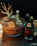 Graveyard chocolate mousse cake parfait