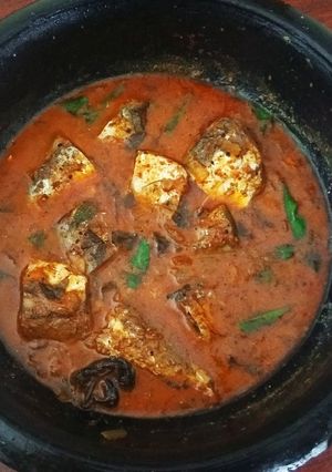 A picture of Grandma's Puli Milagu Meen.