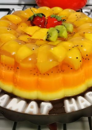 Foto resep Manggo puding 3 layer
