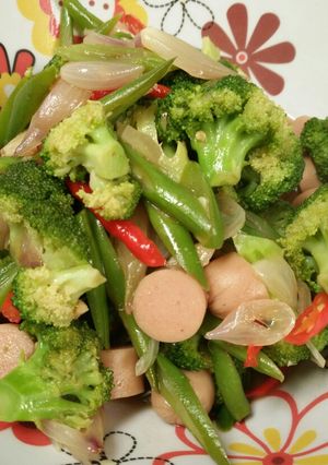 Foto resep Cah sayur sosis saus teriyaki