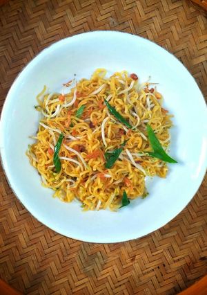 Foto resep Oseng mie, toge bumbu ebi