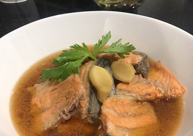 Bumbu Membuat Soup tulang salmon shoyu, Lezat Sekali