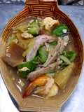 แกงเลียงปลีกล้วยบวบปลาย่าง กุ้ง