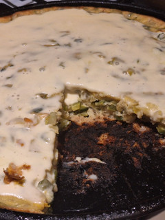 Una foto de "Fainá" de zapallitos, gratinada