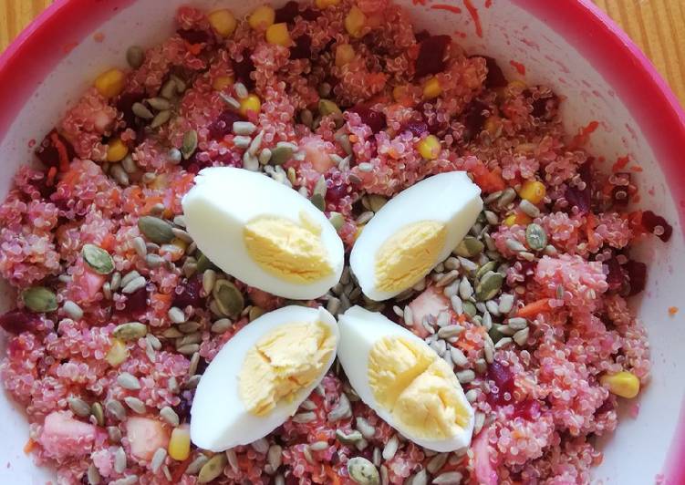 Ensalada de quinoa con remolacha