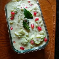 A picture of Kheera Raita (Cucumber Raita).