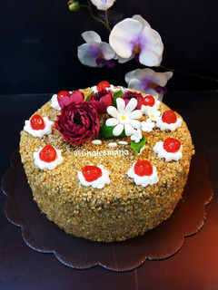 Foto resep Mocca nuts caramel cake