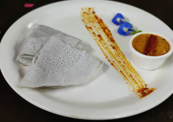 How to Prepare Delicious Butterfly pea urad dal dosa