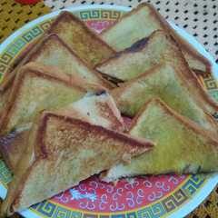 รูปของ Roti panggang SKM coklat