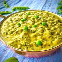Methi Malai Matar A picture of Methi Malai Matar.