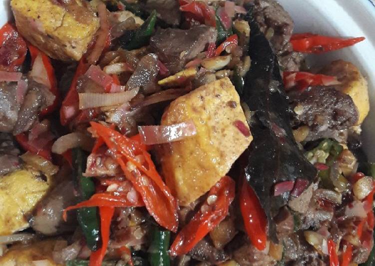 Bahan mengolah Tumis Ati Ampela Tahu dan Bunga Kecombrang, Enak Banget